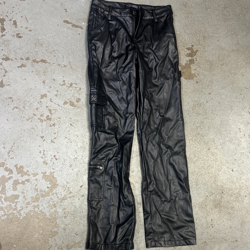 Hot Kiss Black Faux Leather Pants